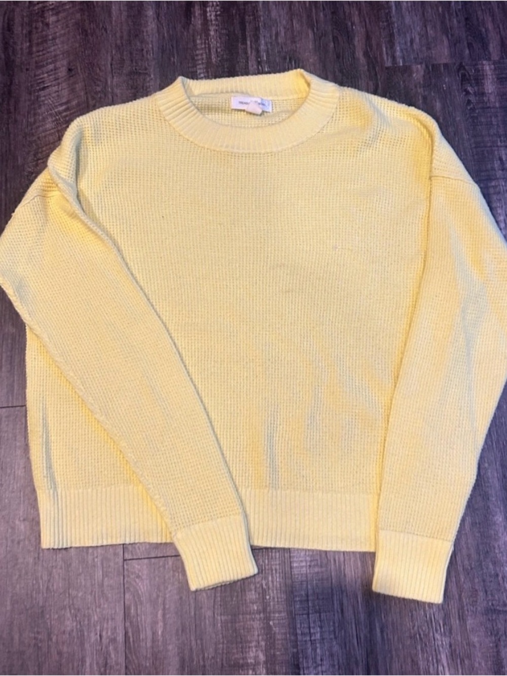 Treasure & Bond neon Pale Yellow Crewneck Sweater